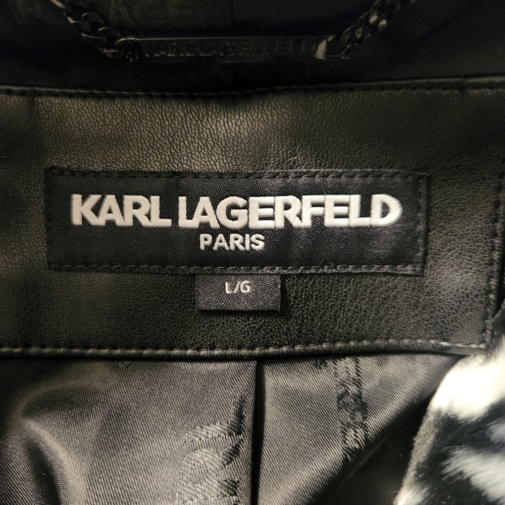 Karl Lagerfeld Women's Monochrome Faux Fur Coat - Picture 10 of 16